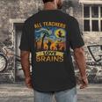 All Teachers Love Brains Shirt Teacher Halloween Tee Men's Back Print T-Shirt, funny design