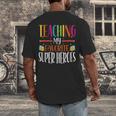 Teaching My Favorite Superheros Men Women SPED Teacher Men's Back Print T-Shirt, funny design Teaching My Favorite Superheros Men Women SPED Teacher Men's Back Print T-Shirt, funny design