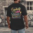 Teaching Is My Jam Groovy Retro Teacher Back To School Men's Back Print T-Shirt, funny design Teaching Is My Jam Groovy Retro Teacher Back To School Men's Back Print T-Shirt, funny design