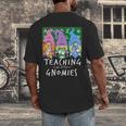 Teaching My Little Gnomies With Gnome For Teacher Women Men's Back Print T-Shirt, funny design