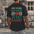 Teaching In My Veins Jesus In My Heart God Christian Teacher Men's Back Print T-Shirt, funny design Teaching In My Veins Jesus In My Heart God Christian Teacher Men's Back Print T-Shirt, funny design