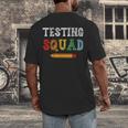 Testing Squad Costume Test Day Teacher Student School Men's Back Print T-Shirt, funny design