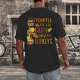 Thankful For My 4th Grade Turkey Thanksgiving Turkey Teacher Men's Back Print T-Shirt, funny design Thankful For My 4th Grade Turkey Thanksgiving Turkey Teacher Men's Back Print T-Shirt, funny design