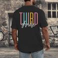 Third Grade Girls Boys Teacher Team 3rd Grade Squad Men's Back Print T-Shirt, funny design