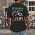 Tie Dye Teaching Social Studies Is My Jam Sunglasses Teacher Men's Back Print T-Shirt, funny design Tie Dye Teaching Social Studies Is My Jam Sunglasses Teacher Men's Back Print T-Shirt, funny design