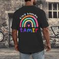 Tiny Human Tamer Watercolor Rainbow Daycare Teacher Men's Back Print T-Shirt, funny design Tiny Human Tamer Watercolor Rainbow Daycare Teacher Men's Back Print T-Shirt, funny design