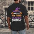 This Is My Tired Teacher Costume Halloween Men's Back Print T-Shirt, funny design This Is My Tired Teacher Costume Halloween Men's Back Print T-Shirt, funny design