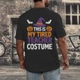 Tired Teacher Costume For Humor Halloween Men's Back Print T-Shirt, funny design
