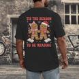 Tis The Season Reading Christmas Shirt Book Lovers Teacher Men's Back Print T-Shirt, funny design Tis The Season Reading Christmas Shirt Book Lovers Teacher Men's Back Print T-Shirt, funny design
