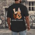 History Teacher Love Autumn Fall Gnome For Teachers For Men Women Men's Back Print T-Shirt, funny design
