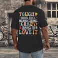 Tough Enough To Be a Paraprofessional Groovy Sped Teacher Men's Back Print T-Shirt, funny design