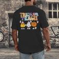 Trick Or Teach Cute Halloween Teacher Men's Back Print T-Shirt, funny design Trick Or Teach Cute Halloween Teacher Men's Back Print T-Shirt, funny design