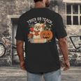 Trick Or Teach Retro Halloween Teacher Women Men Costume Men's Back Print T-Shirt, funny design