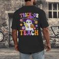 Trick Or Teach Teacher Ghost Teaching Fun Halloween Teacher Men's Back Print T-Shirt, funny design Trick Or Teach Teacher Ghost Teaching Fun Halloween Teacher Men's Back Print T-Shirt, funny design