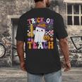 Trick Or Teach Teacher Pencil Ghost Halloween Teacher Men's Back Print T-Shirt, funny design Trick Or Teach Teacher Pencil Ghost Halloween Teacher Men's Back Print T-Shirt, funny design