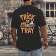 Trick Or Tray Halloween Cafeteria Teacher School Men's Back Print T-Shirt, funny design Trick Or Tray Halloween Cafeteria Teacher School Men's Back Print T-Shirt, funny design