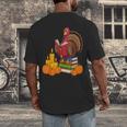 Turkey Reading Books Fall Thanksgiving Teacher Book Men's Back Print T-Shirt, funny design Turkey Reading Books Fall Thanksgiving Teacher Book Men's Back Print T-Shirt, funny design
