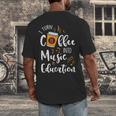 I Turn Coffee Into Music Education Music Teacher Men's Back Print T-Shirt, funny design I Turn Coffee Into Music Education Music Teacher Men's Back Print T-Shirt, funny design