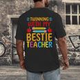 Twinning With My Bestie Teacher Boy Spirit Week Twin Day Men's Back Print T-Shirt, funny design
