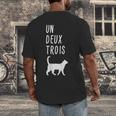 Un Deux Trois Cat Shirt French Teacher Men's Back Print T-Shirt, funny design Un Deux Trois Cat Shirt French Teacher Men's Back Print T-Shirt, funny design