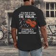 Violin Player Costume For Men Women Violin Teacher Violinist Men's Back Print T-Shirt, funny design