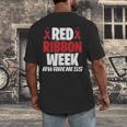 We Wear Red For Red Ribbon Week Awareness Mothers Teachers Men's Back Print T-Shirt, funny design We Wear Red For Red Ribbon Week Awareness Mothers Teachers Men's Back Print T-Shirt, funny design