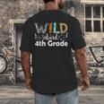 Wild About 4th Grade First Day Of School Teacher Student Men's Back Print T-Shirt, funny design Wild About 4th Grade First Day Of School Teacher Student Men's Back Print T-Shirt, funny design