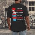I Will Drink Coffee Here Or There Teacher Teaching Men's Back Print T-Shirt, funny design I Will Drink Coffee Here Or There Teacher Teaching Men's Back Print T-Shirt, funny design