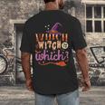 Which Witch Is Which Halloween English Teacher Men's Back Print T-Shirt, funny design Which Witch Is Which Halloween English Teacher Men's Back Print T-Shirt, funny design
