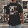 Women Bible Verse Christian Teacher God Says Back To School Men's Back Print T-Shirt, funny design Women Bible Verse Christian Teacher God Says Back To School Men's Back Print T-Shirt, funny design