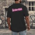 Women Retro Pink Scientist Science Teacher Back To School Men's Back Print T-Shirt, funny design Women Retro Pink Scientist Science Teacher Back To School Men's Back Print T-Shirt, funny design