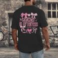 Women Teacher In Progress Coquette Pink Bow Future Teacher Men's Back Print T-Shirt, funny design Women Teacher In Progress Coquette Pink Bow Future Teacher Men's Back Print T-Shirt, funny design