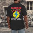 Wonder Teacher Costume Shirt Teacher Halloween Costume Men Women Men's Back Print T-Shirt, funny design