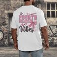 4th Fourth Grade Vibes Back To School Coquette Teacher Girl Men's Back Print T-Shirt, funny design 4th Fourth Grade Vibes Back To School Coquette Teacher Girl Men's Back Print T-Shirt, funny design