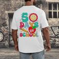 50 Days Of School Teacher Happy 50th Day Of School Kids Men's Back Print T-Shirt, funny design