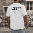 67 Meme Math Teacher 6 7 Halloween Spiders Square Root 4489 Men's Back Print T-Shirt, funny design
