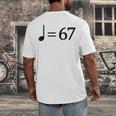 67 Music Meme Slang Musician Kids Music Teacher Men's Back Print T-Shirt, funny design 67 Music Meme Slang Musician Kids Music Teacher Men's Back Print T-Shirt, funny design