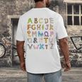 ABC Animals Alphabet Graphic Boys Girls Kindergarten Teacher Men's Back Print T-Shirt, funny design