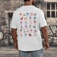American Sign Language For Teachers ASL Alphabet Men's Back Print T-Shirt, funny design American Sign Language For Teachers ASL Alphabet Men's Back Print T-Shirt, funny design