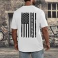 ASL Flag Sign Language Deaf ASL Teacher For Men Women Men's Back Print T-Shirt, funny design
