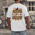 Autumn Fall SPED ED Teacher Thankful Grateful Pumpkin Retro Men's Back Print T-Shirt, funny design Autumn Fall SPED ED Teacher Thankful Grateful Pumpkin Retro Men's Back Print T-Shirt, funny design