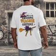 This Is My Awesome Teacher Costume Halloween Witch Men's Back Print T-Shirt, funny design