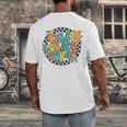 Back To School Groovy Teacher 1st First Grade Crew Squad Men's Back Print T-Shirt, funny design Back To School Groovy Teacher 1st First Grade Crew Squad Men's Back Print T-Shirt, funny design