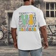 Braille Teacher Of The Visually Impaired Groovy VI Teacher Men's Back Print T-Shirt, funny design Braille Teacher Of The Visually Impaired Groovy VI Teacher Men's Back Print T-Shirt, funny design