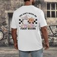 You Cant Scare Me I Teach First Grade Teacher Halloween Men's Back Print T-Shirt, funny design