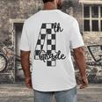 Checkered Fourth Grade Back To School Teachers Students Men's Back Print T-Shirt, funny design Checkered Fourth Grade Back To School Teachers Students Men's Back Print T-Shirt, funny design