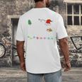 Is It Christmas Break Yet Teacher Xmas Light Santa Hat Men's Back Print T-Shirt, funny design