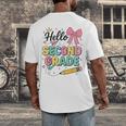 Cute Hello Second Grade Back To School Coquette Teacher Girl Men's Back Print T-Shirt, funny design Cute Hello Second Grade Back To School Coquette Teacher Girl Men's Back Print T-Shirt, funny design