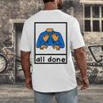 All Done Sign Language Speech Pathology Aac Sped Teacher Men's Back Print T-Shirt, funny design