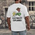 Electricity Explained Physics Nerd I Teacher School Men's Back Print T-Shirt, funny design Electricity Explained Physics Nerd I Teacher School Men's Back Print T-Shirt, funny design